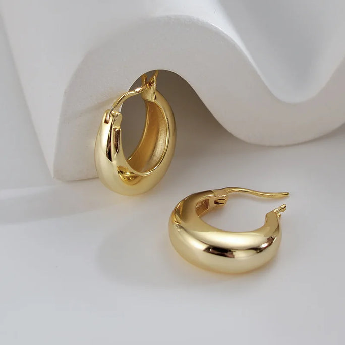 925 Sterling Silver Plated and Golden Earrings