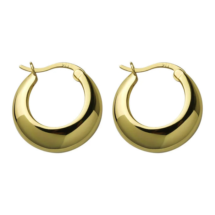 925 Sterling Silver Plated and Golden Earrings