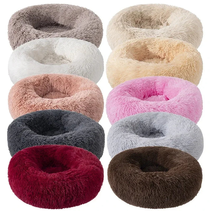 Plush Donut Cat Bed